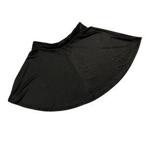 Misope Women's Elastic Waistband Black Mini Circle Skater Skirt